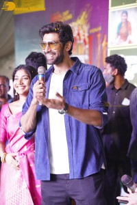 Sai Pallavi and Rana Daggubati in Guntur to promote their movie Virata Parvam