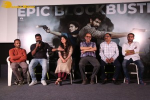 Sai Pallavi and Daggubati Suresh Babu attend the Press Meet of the movie Virata Parvam