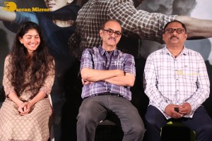 Sai Pallavi and Daggubati Suresh Babu attend the Press Meet of the movie Virata Parvam