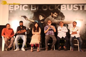 Sai Pallavi and Daggubati Suresh Babu attend the Press Meet of the movie Virata Parvam