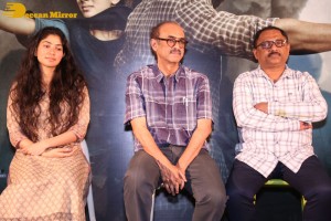 Sai Pallavi and Daggubati Suresh Babu attend the Press Meet of the movie Virata Parvam