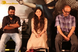 Sai Pallavi and Daggubati Suresh Babu attend the Press Meet of the movie Virata Parvam