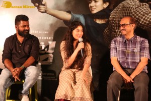 Sai Pallavi and Daggubati Suresh Babu attend the Press Meet of the movie Virata Parvam