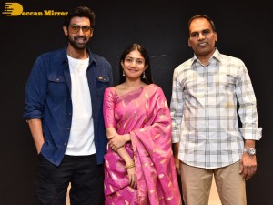 Sai Pallavi and Rana Daggubati in Vijayawada to promote their movie Virata Parvam