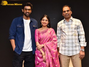 Sai Pallavi and Rana Daggubati in Vijayawada to promote their movie Virata Parvam