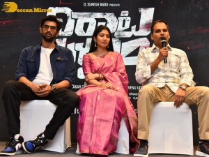 Sai Pallavi and Rana Daggubati in Vijayawada to promote their movie Virata Parvam