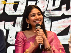 Sai Pallavi and Rana Daggubati in Vijayawada to promote their movie Virata Parvam