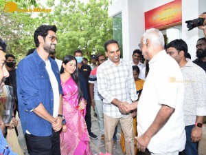 Sai Pallavi and Rana Daggubati in Vignan College to promote their movie Virata Parvam