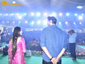 Sai Pallavi and Rana Daggubati in Vignan College to promote their movie Virata Parvam