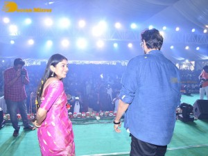 Sai Pallavi and Rana Daggubati in Vignan College to promote their movie Virata Parvam