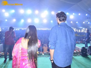 Sai Pallavi and Rana Daggubati in Vignan College to promote their movie Virata Parvam