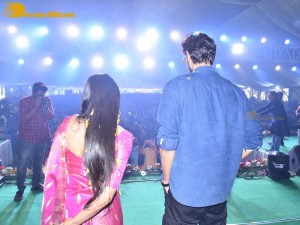 Sai Pallavi and Rana Daggubati in Vignan College to promote their movie Virata Parvam