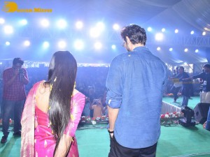 Sai Pallavi and Rana Daggubati in Vignan College to promote their movie Virata Parvam