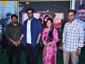 Sai Pallavi and Rana Daggubati in Vignan College to promote their movie Virata Parvam