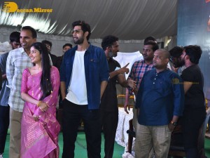Sai Pallavi and Rana Daggubati in Vignan College to promote their movie Virata Parvam