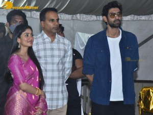 Sai Pallavi and Rana Daggubati in Vignan College to promote their movie Virata Parvam