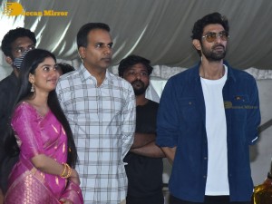 Sai Pallavi and Rana Daggubati in Vignan College to promote their movie Virata Parvam