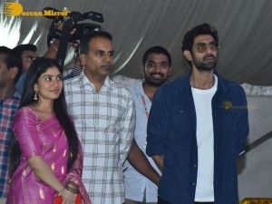 Sai Pallavi and Rana Daggubati in Vignan College to promote their movie Virata Parvam