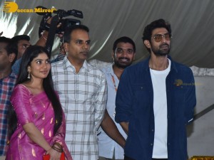 Sai Pallavi and Rana Daggubati in Vignan College to promote their movie Virata Parvam