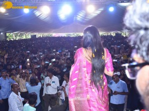 Sai Pallavi and Rana Daggubati in Vignan College to promote their movie Virata Parvam