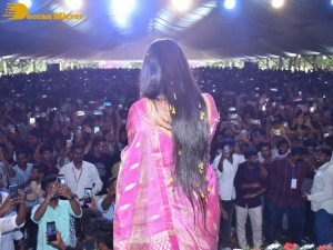 Sai Pallavi and Rana Daggubati in Vignan College to promote their movie Virata Parvam