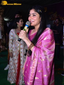 Sai Pallavi and Rana Daggubati in Vignan College to promote their movie Virata Parvam