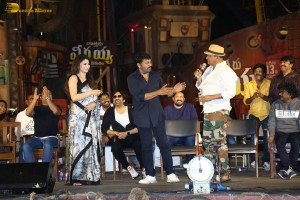 Chiranjeevi and Ravi Teja attend the Press Meet of the movie Waltair Veerayya