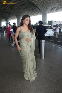 actress Wamiqa Gabbi ravishing looks in a green saree