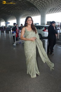 actress Wamiqa Gabbi ravishing looks in a green saree