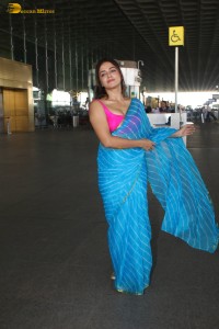 actress Wamiqa Gabbi beautiful in a blue saree