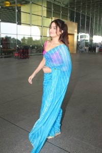 actress Wamiqa Gabbi beautiful in a blue saree