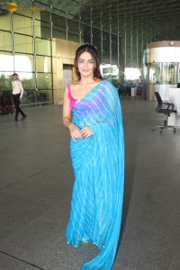 actress Wamiqa Gabbi beautiful in a blue saree