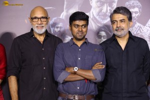 Weapon Press Meet attended by Vasanth Ravi, Tanya Hope, and Sathyaraj