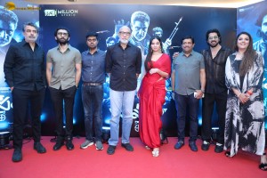 Weapon Press Meet attended by Vasanth Ravi, Tanya Hope, and Sathyaraj