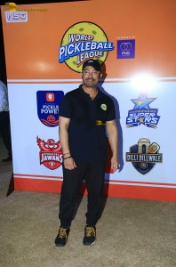 Bollywood actors Aamir Khan and Fazal Ali play a special match at the world pickleball league on February 1, 2025