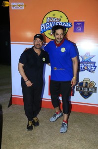 Bollywood actors Aamir Khan and Fazal Ali play a special match at the world pickleball league on February 1, 2025
