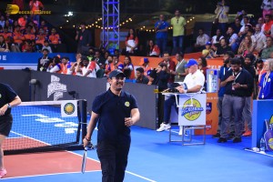 Bollywood actors Aamir Khan and Fazal Ali play a special match at the world pickleball league on February 1, 2025