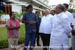Late Chief Minister YSR meets top Telugu comedian Brahmanandam for a special movie project