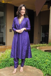 Indian actress yami gautam cute in a blue salwar dress