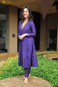 Indian actress yami gautam cute in a blue salwar dress
