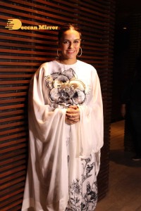 Yami Gautam in a black dress at the success party of the movie A Thursday