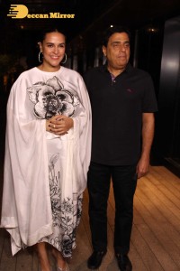 Yami Gautam in a black dress at the success party of the movie A Thursday