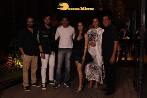 Yami Gautam in a black dress at the success party of the movie A Thursday