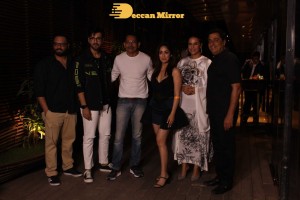 Yami Gautam in a black dress at the success party of the movie A Thursday