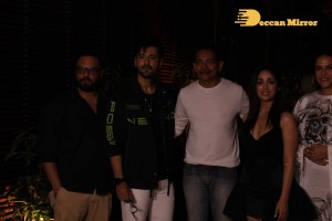 Yami Gautam in a black dress at the success party of the movie A Thursday