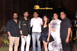 Yami Gautam in a black dress at the success party of the movie A Thursday