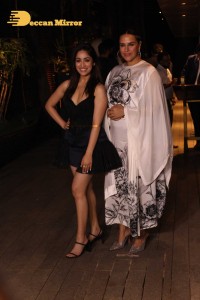 Yami Gautam in a black dress at the success party of the movie A Thursday