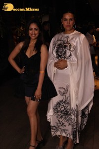 Yami Gautam in a black dress at the success party of the movie A Thursday