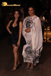 Yami Gautam in a black dress at the success party of the movie A Thursday