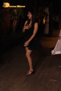 Yami Gautam in a black dress at the success party of the movie A Thursday